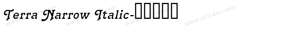 Terra Narrow Italic字体转换